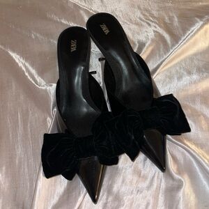 Zara bow mules